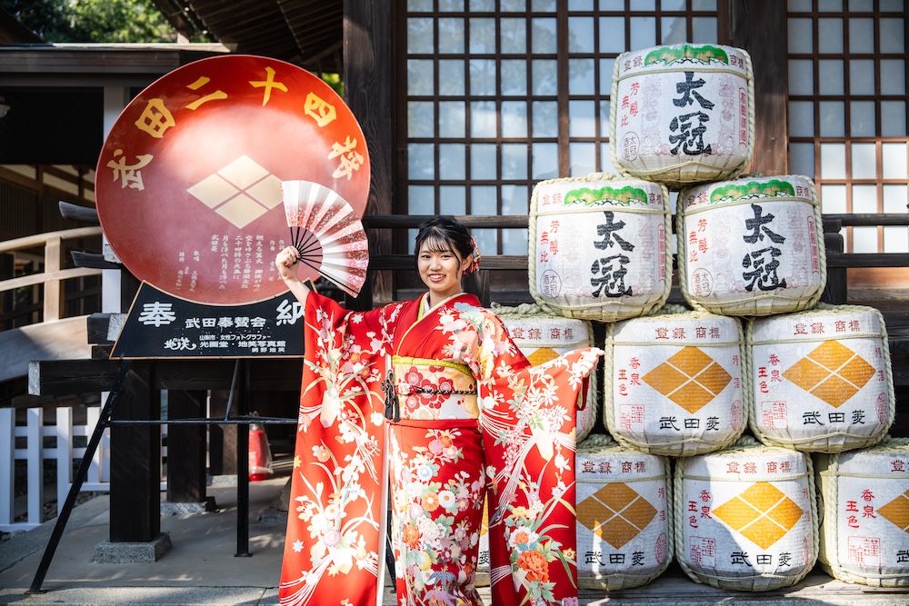 振袖前撮り・ロケーション撮影・武田神社