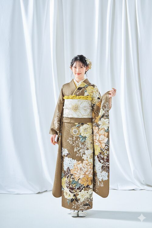 サンドベージュ 振袖
